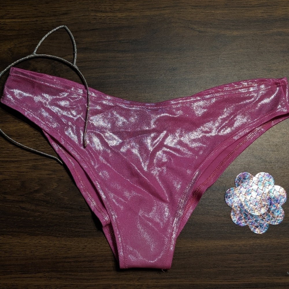 Holographic Pink Rave Bottoms